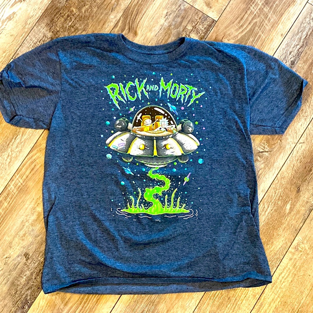 Ripple Junction Rick and Morty Spaceship Dumping Adult T-Shirt